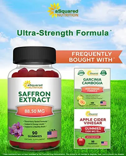 Saffron Gummies - Saffron Extract Supplement - Pure Gummy Supplements Alternative aSquared Nutrition Au supplements