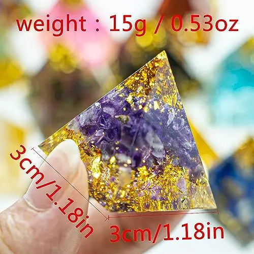 Mini Natural Crystal Pyramid Energy Generator Quartz Amethyst Reiki Healing Crystal Chakra AierCrystal Au supplements