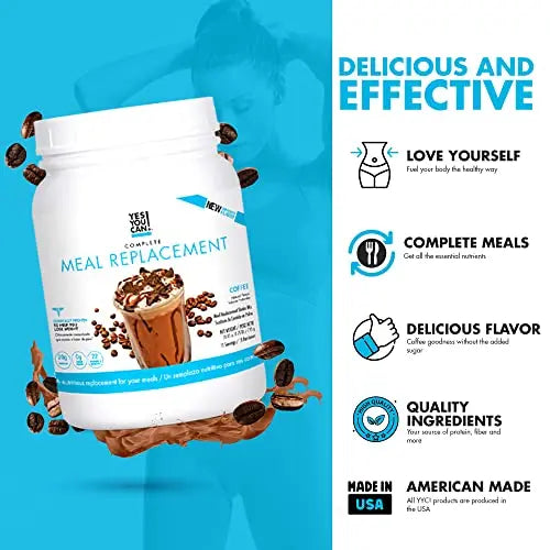 Yes You Can! Complete Meal Replacement - 15 Servings, 20g of Protein, 0g Added Sugars Yes You Can! Au supplements