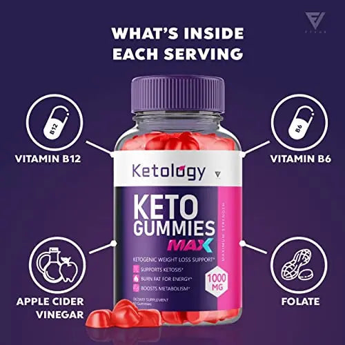 (2 Pack) Ketology Keto ACV Gummies Advanced Weight Loss Ketosis Supplement Fyvus Au supplements