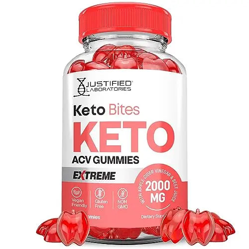 Keto Bites Keto ACV Gummies Extreme Formula 2000MG Vegan Non GMO with Pomegranate Justified Laboratories Au supplements