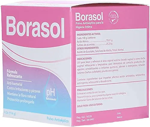 Borasol Antiseptic Powder Refreshing Deodorant and Vaginal Wash 4 OZ FQQF Au supplements