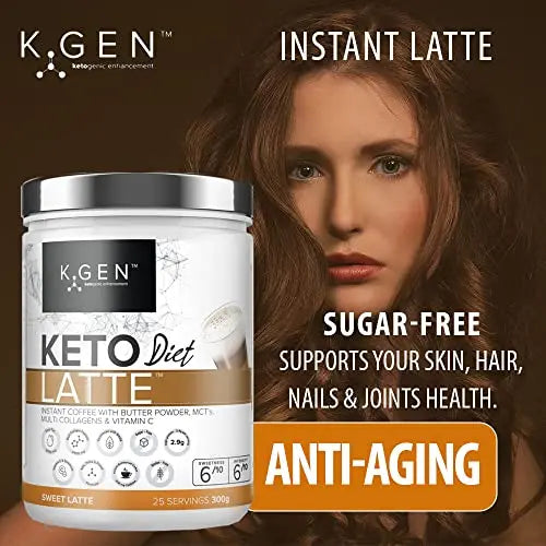 Instant Bulletproof Keto Coffee Creamer UK Made Collagen Latte | Butter Powder, Coconut MCTs & Vitamin C K GEN ketogenic enhancement Au supplements