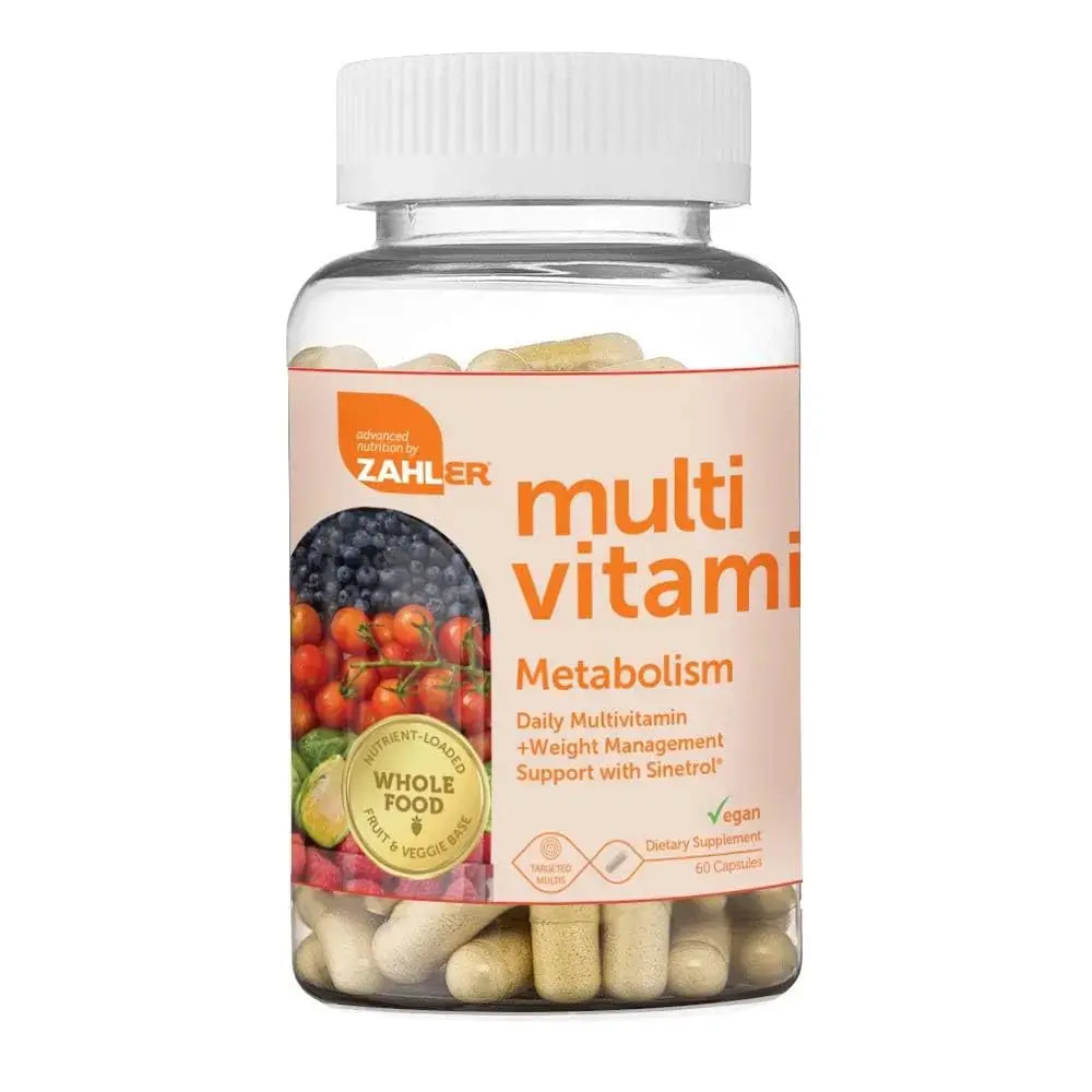 Zahler Multivitamin Metabolism + Weight Management Support for Women and Men with Iron, Certified Kosher, 60 Capsules Zahler Au supplements