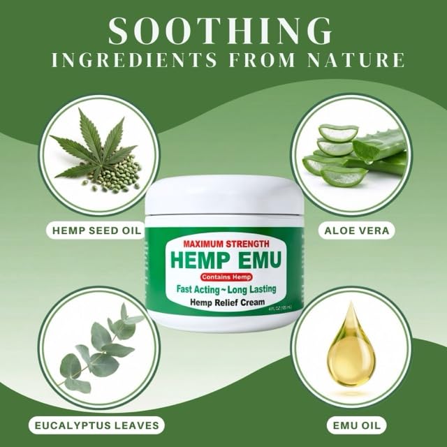 Hemp Emu Hemp Cream – 4oz Cream Hemp Emu Au supplements
