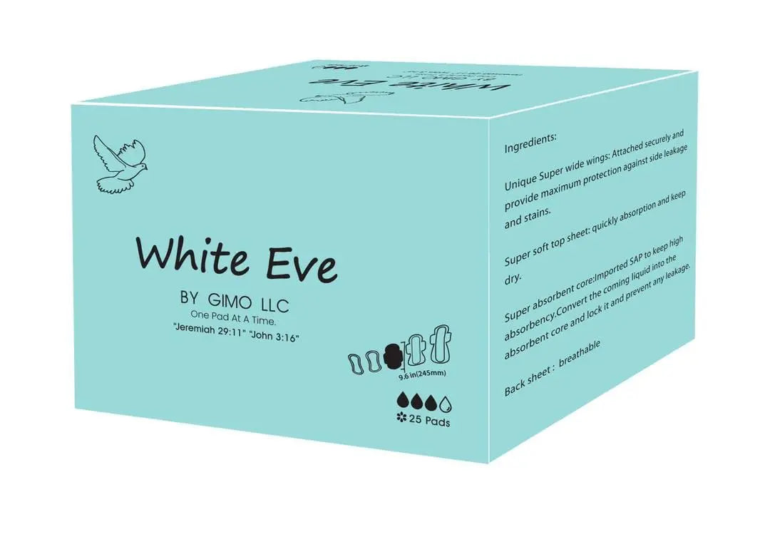 WHITE EVE Sanitary Pad Ultra Thin Sanitary Pads for Women with Fast Absorption and Leak Guard WHITE EVE Au supplements