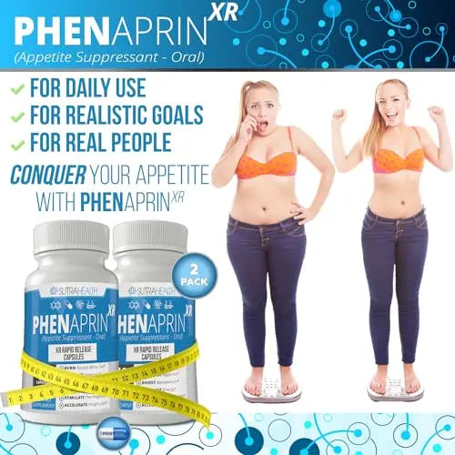 PhenAprin XR Maximum Strength Appetite Suppressant Diet Pills - 2-Pack, Metabolism Boosting SutraHealth Au supplements