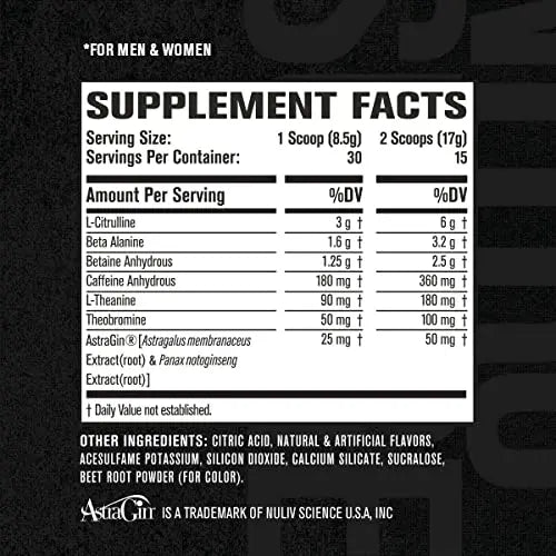 NITROSURGE Pre Workout Supplement - Endless Energy, Instant Strength Gains Jacked Factory Au supplements