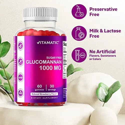 Vitamatic Sugar Free Glucomannan Gummies (Amorphophallus Konjac Root) - 1000mg per Vitamatic Au supplements