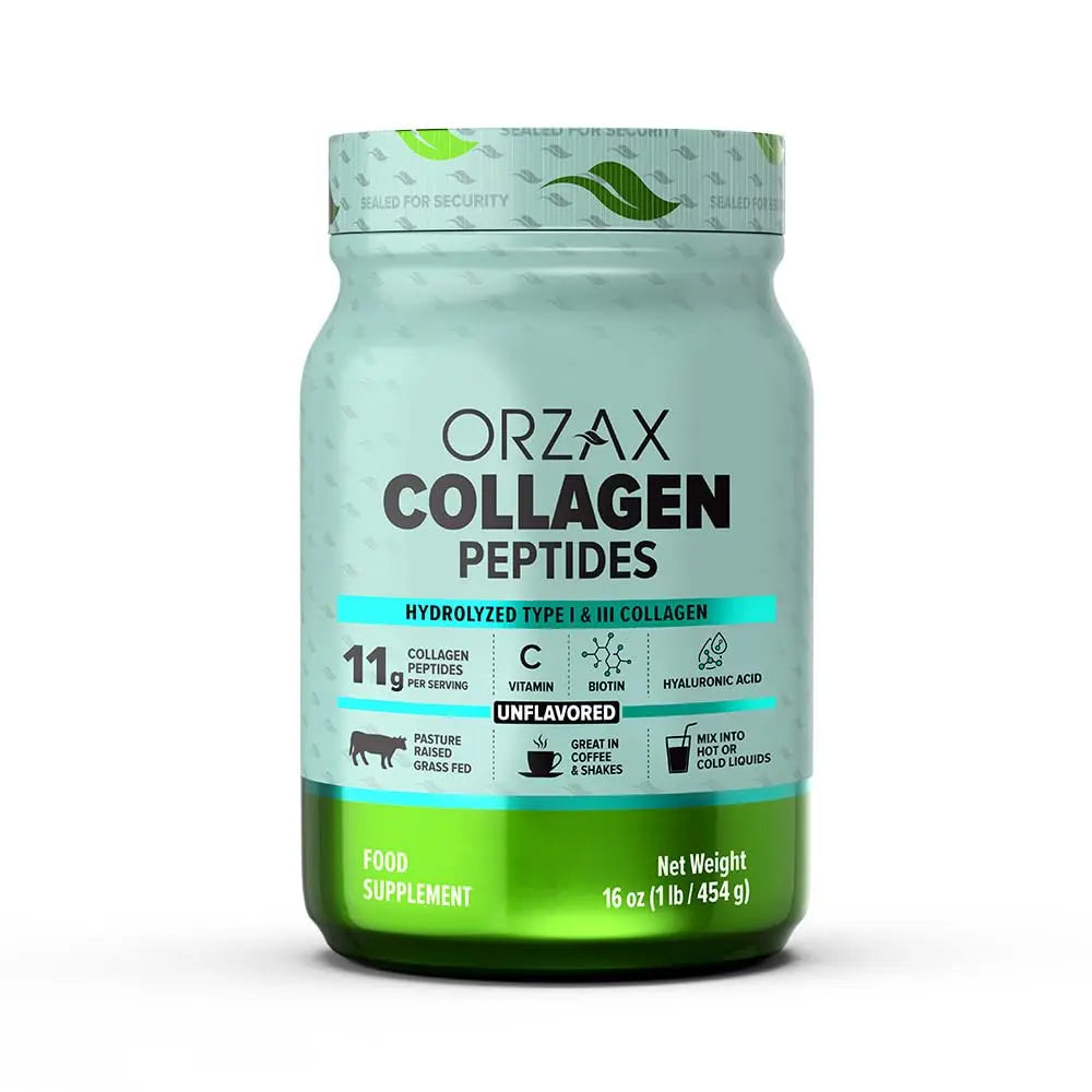 ORZAX Collagen Peptides Powder Unflavored - Hair, Skin and Nails Vitamins - Bone ORZAX Au supplements