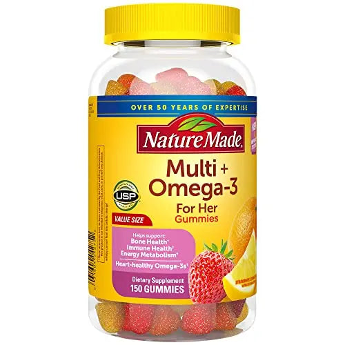 Nature Made Womens Gummy Multivitamins with Omega-3, Multivitamin for Women for Daily Nutritional Support, 150 Gummies, 75 Day Supply Nature Made Au supplements