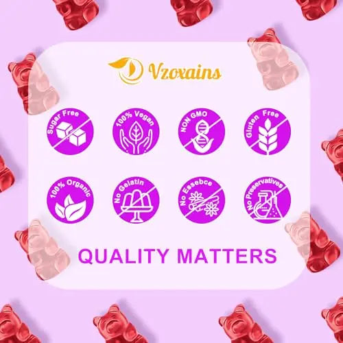 VZOXAINS 2 Pack Saffron Supplement Gummies, Sugar Free Saffron Extract with Magnesium VZOXAINS Au supplements