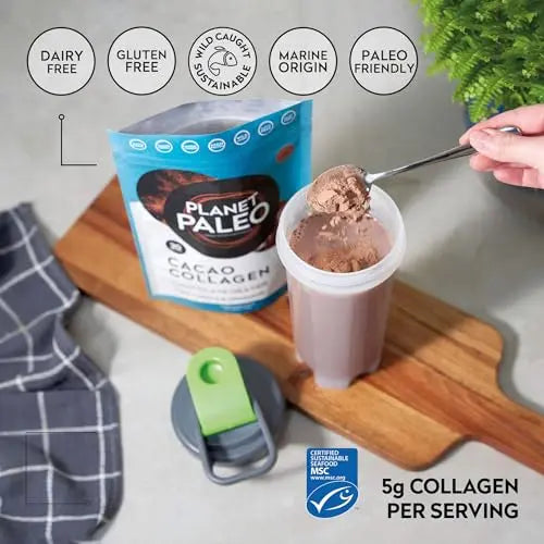 Planet PaleoCacao Collagen Powder (285g, 30 Servings) - MSC Certified, Wild Caught Marine Collagen Planet Paleo Au supplements