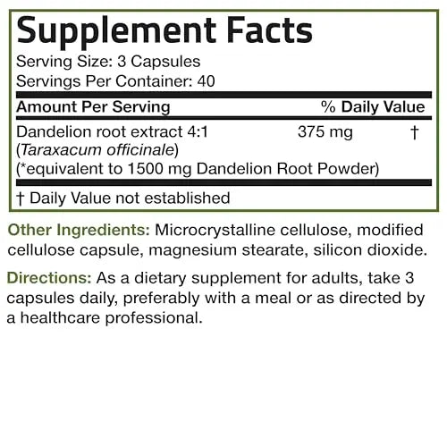 Bronson Dandelion Root High Potency Supplement, Supports Overall Good Health & Well Bronson Au supplements
