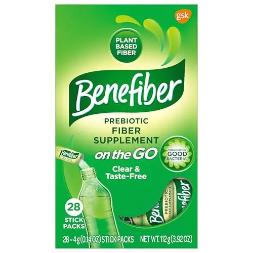Benefiber On The Go Prebiotic Fiber Supplement Powder for Digestive Health, Daily Fiber, Unflavored - 28 Sticks (3.92 Ounces) Benefiber Au supplements