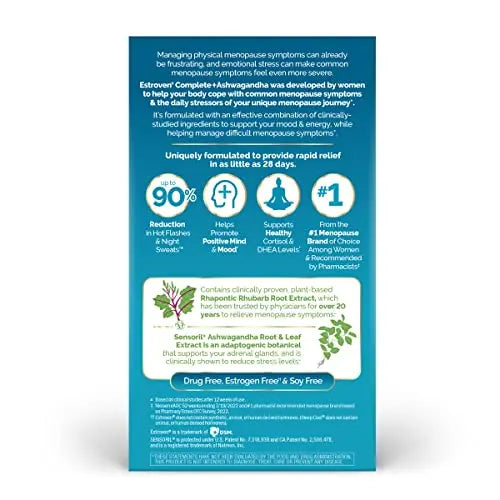 Estroven Complete + Ashwagandha Multi-Symptom Menopause Supplement for Women Estroven Au supplements