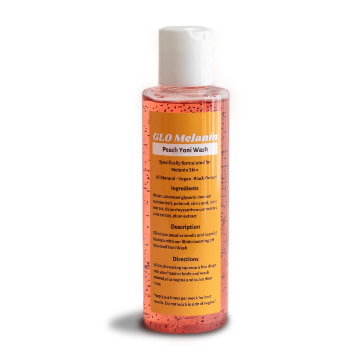 GLO Melanin Peach Yoni Wash with Aloe Vera, All Natural Feminine Wash for Women pH Balance Glo Melanin Au supplements