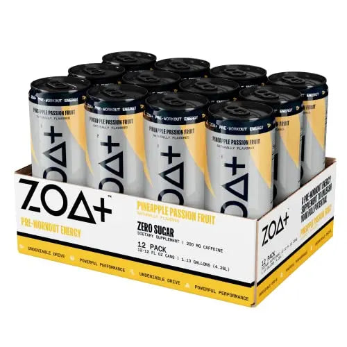 ZOA+ Plus Sugar Free Pre Workout Drinks Bundle | 12 Fl Oz, (36 Pack) | Nitric Oxide Support ZOA Au supplements