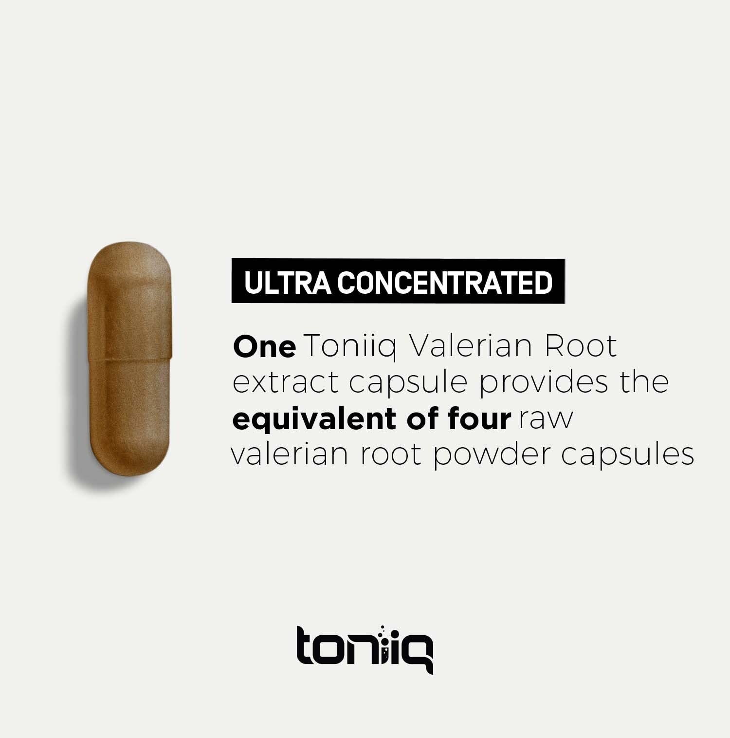Toniiq Valerian Root Capsules - Ultra High Potency 4:1 Extract - Highly Concentrated - Third-Party Lab Tested - 120 Capsules Toniiq Au supplements