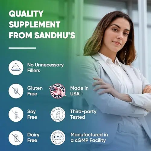 Sandhu's BioZnq 900mg Vegetarian Capsules Zinc Supplement with Quercetin Sandhu's Au supplements