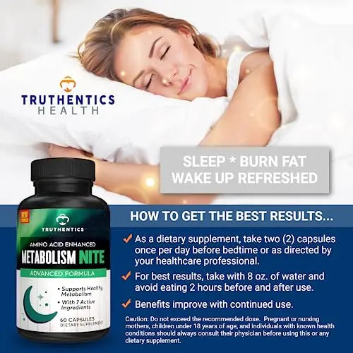 TRUTHENTICS Night Metabolism Booster for Men & Women - Night Time Fat Burner TRUTHENTICS Au supplements