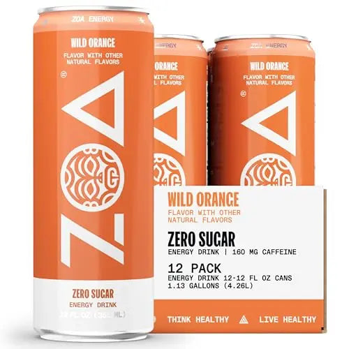 ZOA Energy Drink & ZOA+ Pre-Workout Bundle, Orange Grapefruit and Wild Orange, 12 Fl Oz ZOA Au supplements