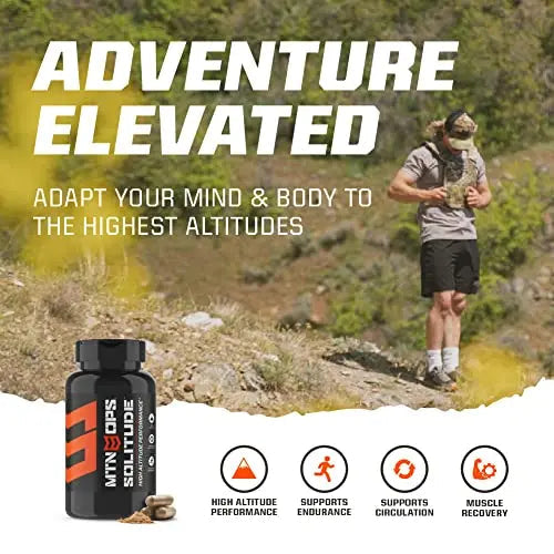 MTN OPS Solitude High-Altitude Performance Supplement (25 Servings), Black, One Size MTN OPS Au supplements