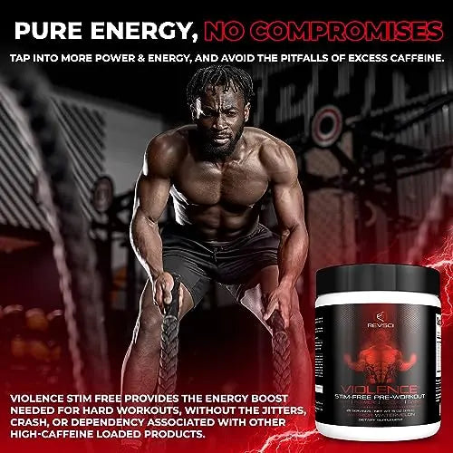 VIOLENCE Stim Free Pre Workout Powder by REVSCI, Precision Dosed Non Stim Preworkout Revolution Science Au supplements