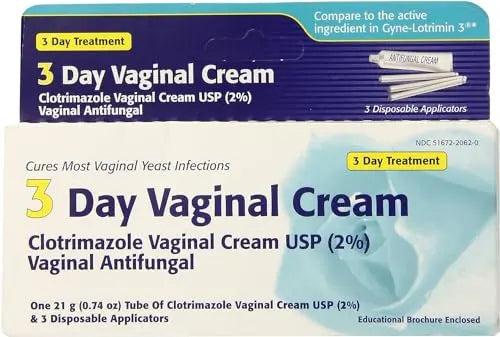 Clotrimazole 3 -Day Vaginal Cream - 0.74 Oz (Pack of 2) Gyne-Lotrimin Au supplements
