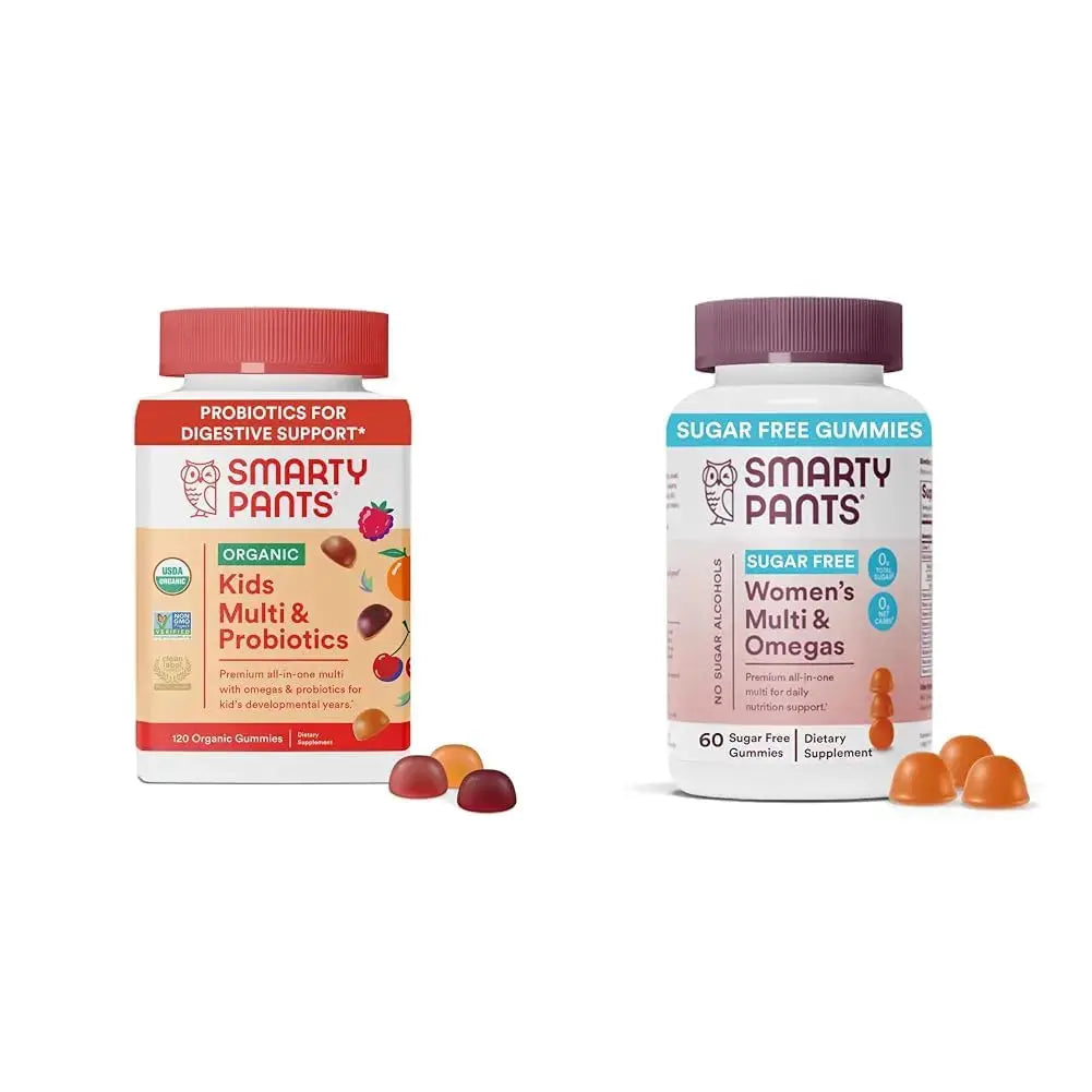 SmartyPants Kids Multivitamin Gummies 120 Count and Women's Multivitamin Gummies 60 Count Bundle SmartyPants Au supplements