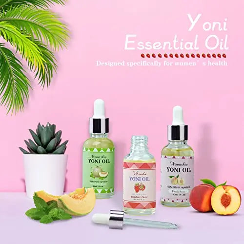 Yoni Oil for Women Set Of 3, 100% Natural Feminine Oil Intimate Deodorant for Women, Eliminates Odor Wovarkie Au supplements