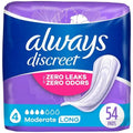 Always Discreet Adult Moderate Long Incontinence Pads, Up to 100% Leak-Free Protection, 54 Count Always Discreet Au supplements