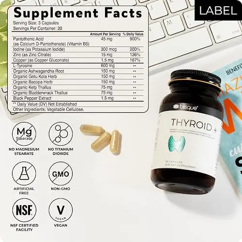 Blisque – Thyroid Support Supplement Complex for Healthy Metabolism and Increased Energy Blisque Au supplements
