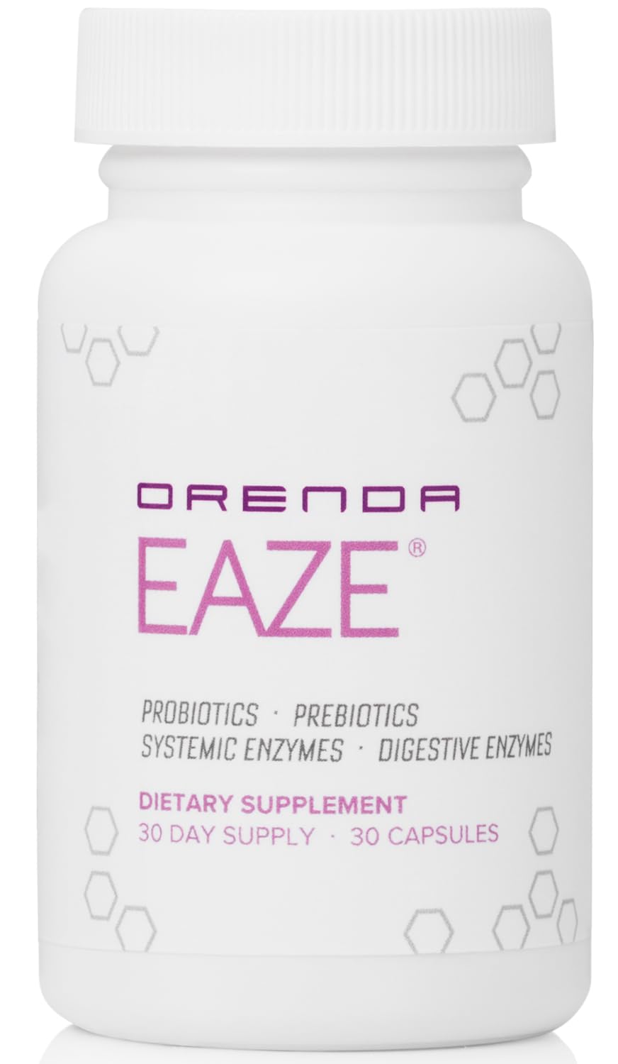 Orenda Eaze®: Gut Wellness Capsules | 6-in-1 Digestive Support with Probiotics, Endospores, Peptizyme-SP EN, Prebiotics, and Digestive Enzymes