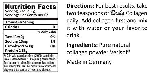 Verisol Collagen Bioactive Peptides (Natural Collagen Powder) Made in Germany BESHA INC Au supplements