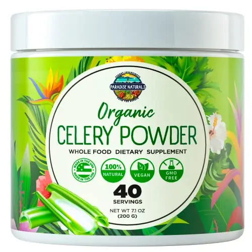 Organic Celery Juice Powder (40 Servings) Supports Gut Health, Detox Juice Cleanse Paradise Naturals, Purest Ingredients from the Source Au supplements