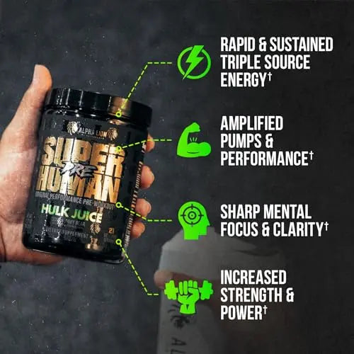 ALPHA LION Superhuman Pre Workout Powder, Beta Alanine, L-Taurine & Tri-Source Caffeine ALPHA LION Au supplements