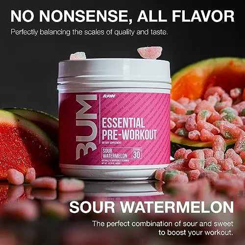 RAW Essential Pre-Workout Powder (Sour Watermelon) - Chris Bumstead Sports Nutrition RAW Au supplements