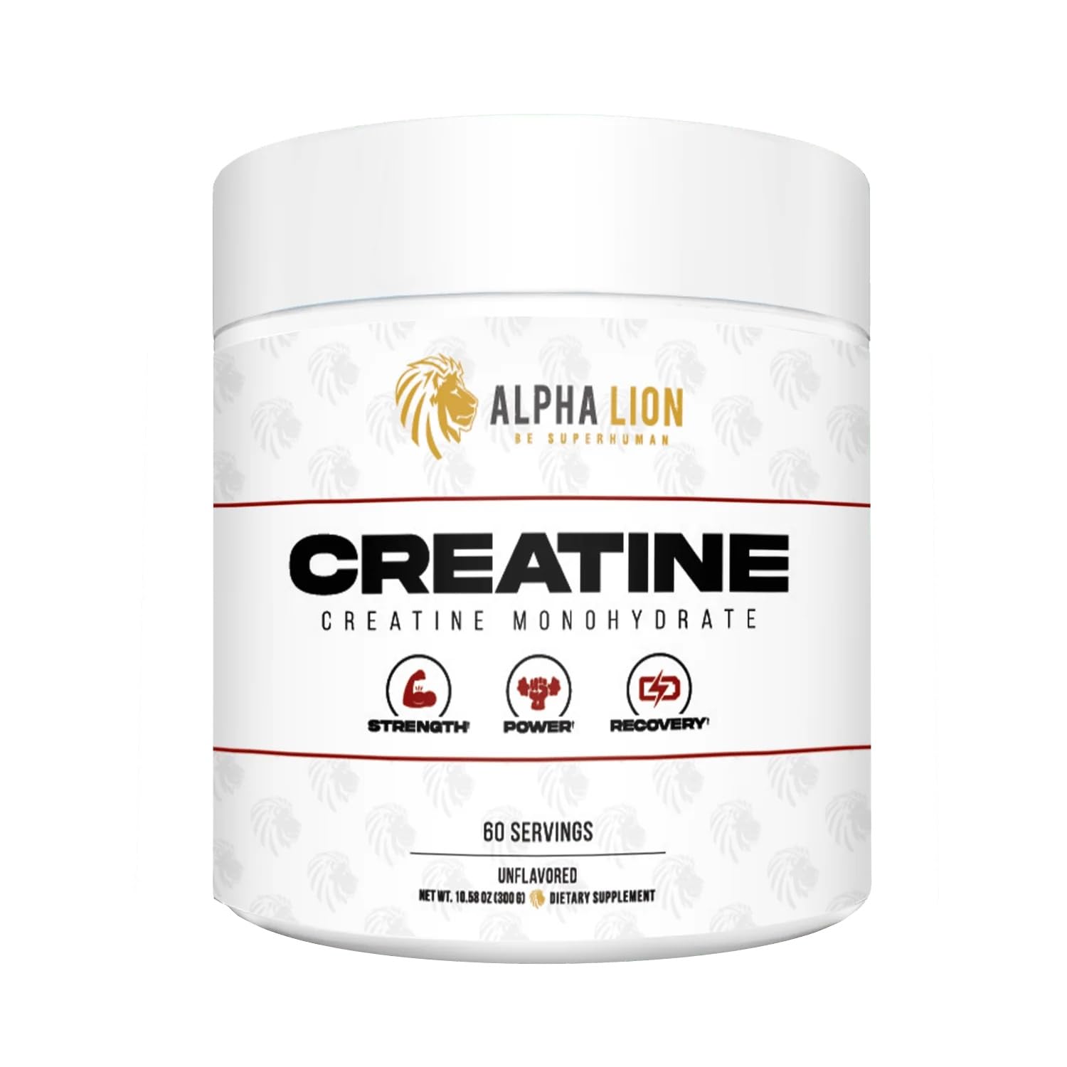 ALPHA LION Creatine Monohydrate Powder, 5000mg Per Serving (5g), Supports Muscle Strength, Power, Athletic Performance, Pure Creatina Monohydrata