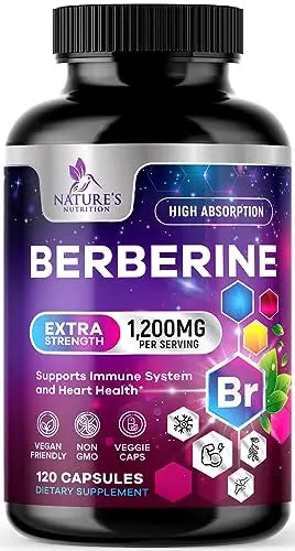 Berberine Supplement 1200mg per Serving - High Absorption Heart Health Support Nature's Nutrition Au supplements