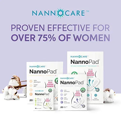 NannoPad Regular Pads for Women - Nannocare Certified Organic Cotton Pads - Pads with Wings NannoPad Au supplements