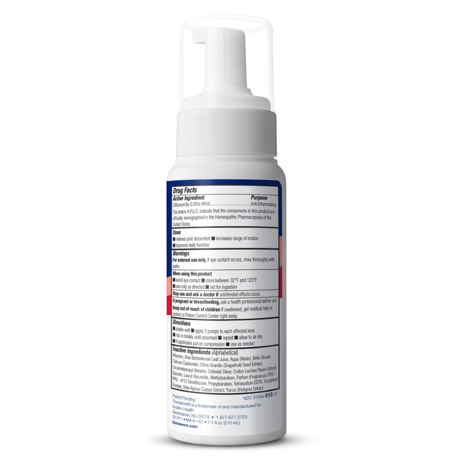 Theraworx Fast-Acting Joint Relief Foam Joint Discomfort & Inflammation Relief - 7.1 oz - 1 Count Theraworx Au supplements