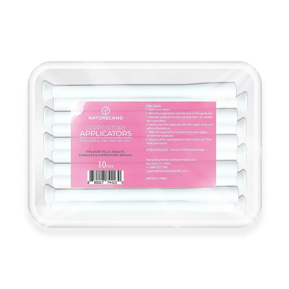 Natureland [40 Count Boric Acid Suppositories 600mg w/ [10 Pack] Vaginal Applicator - Feminine Care Natureland Au supplements