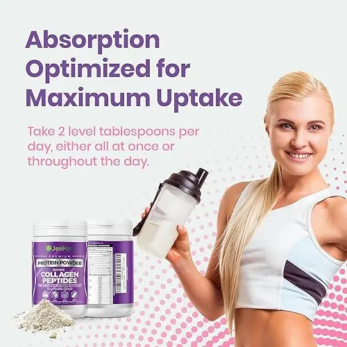 JeaKen - Unflavored Collagen Peptides Powder from Grass-Fed Bovine Sources - Sugar-Free Hydrolyzed Collagen JeaKen Au supplements
