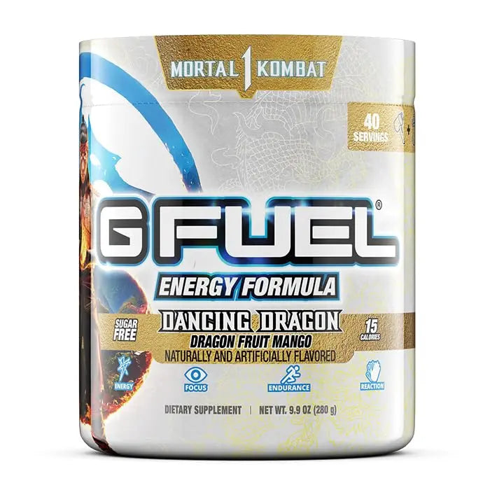 G fuel Mortal Kombat Dancing Dragon Energy Powder, Sugar Free, Clean Caffeine Focus G fuel Au supplements