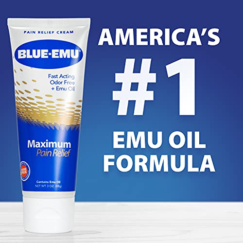 BLUE-EMU Maximum Pain Relief Cream for Arthritis, Muscle, & Joint Aches, 3 Oz, 1 Pack BLUE-EMU Au supplements