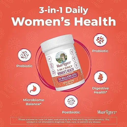 MaryRuth's 3-in-1 Daily Health Probiotics for Women | Clinically Tested | Hormone Support MaryRuth Organics Au supplements