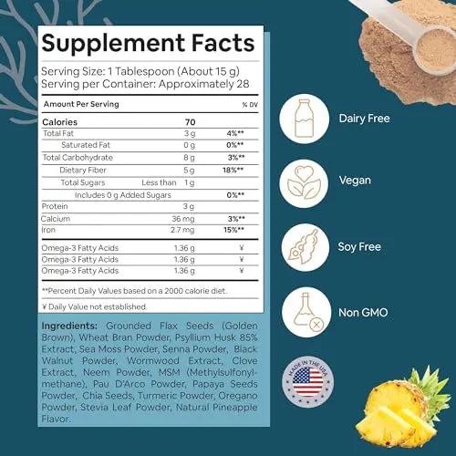 Atlantic Naturals Sea Moss 7 Day Colon and para Cleanse | Detox, Gut Health and Intestinal Atlantic Naturals Au supplements